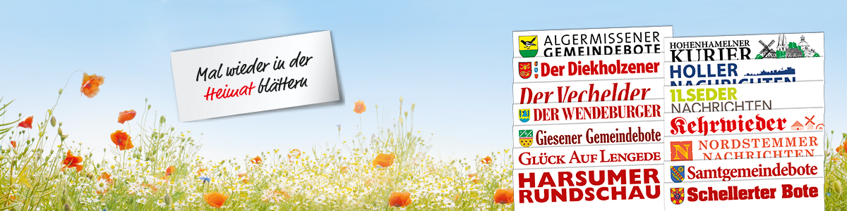 Gleitz Banner mit Zeitungsköpfen