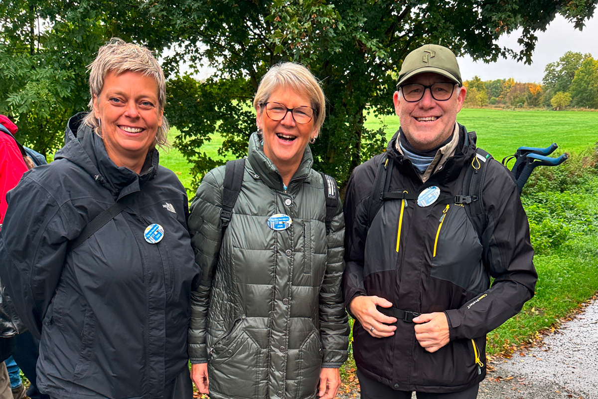 Für die VSV Rössing beim Tag des Wanderns unterwegs (von links): Andrea Hellmers, Roswitha Glowienka und Michael Horn. 
