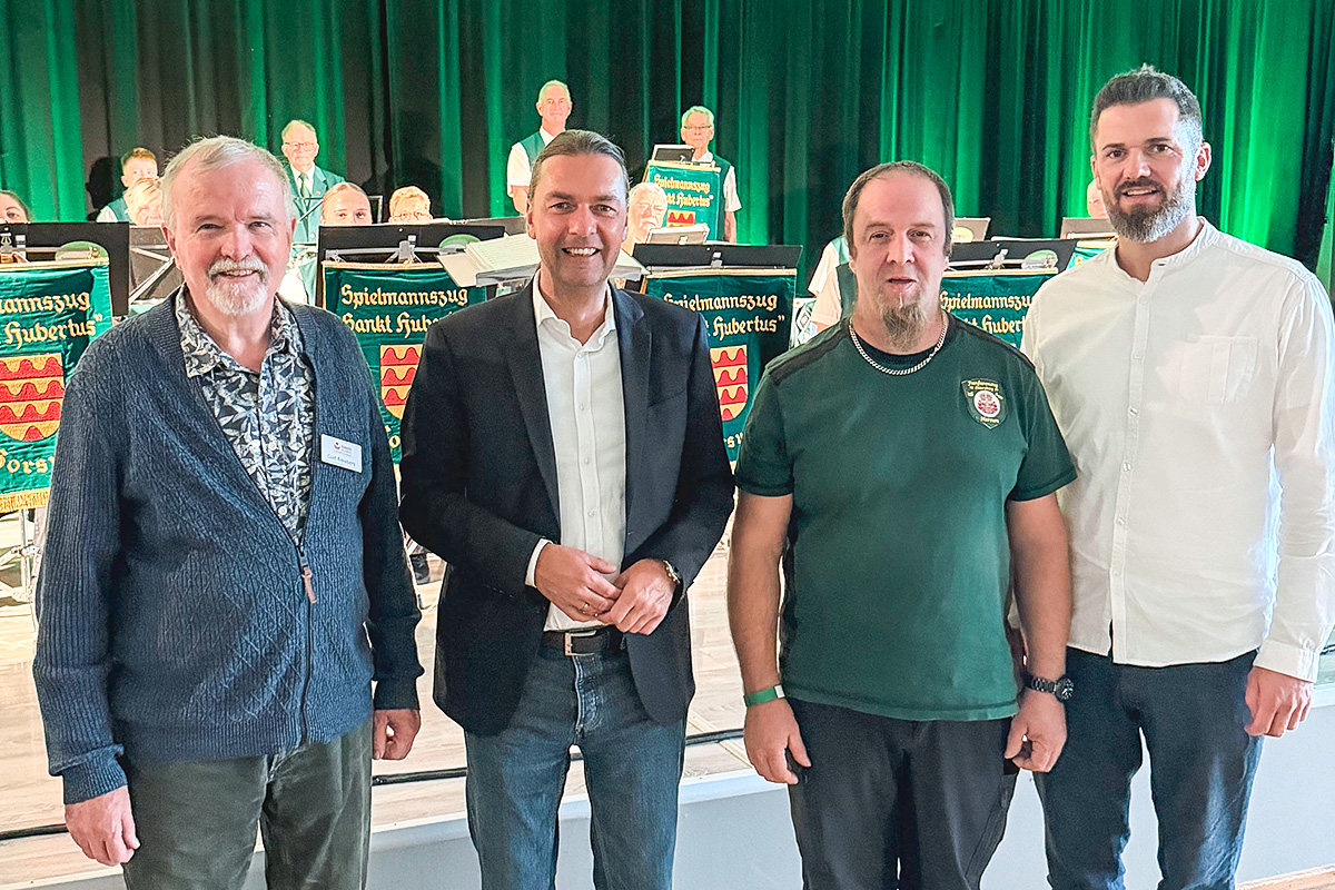 Curt Bakenberg, Bernd Lynack, Ingo Mausolf und Marcel Litfin (von links) freuten sich über die gelungene Veranstaltung.    