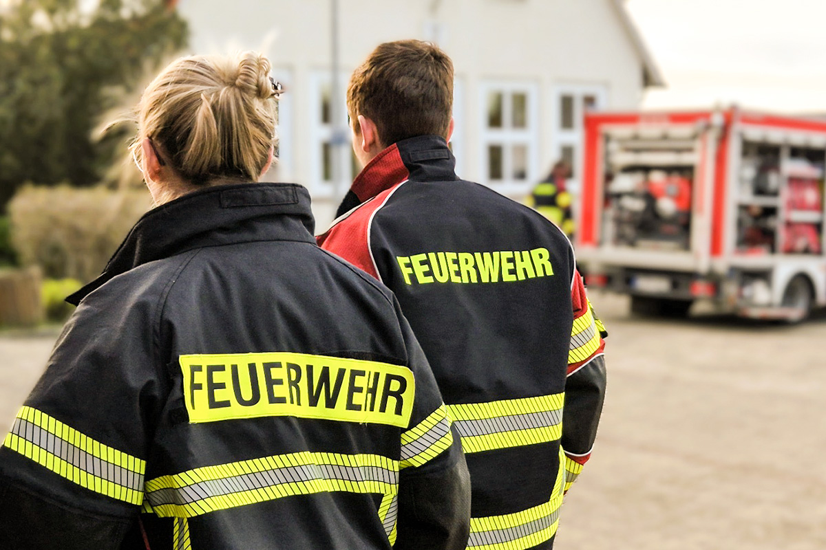 Feuerwehrleute der Freiwilligen Feuerwehr Wendhausen.