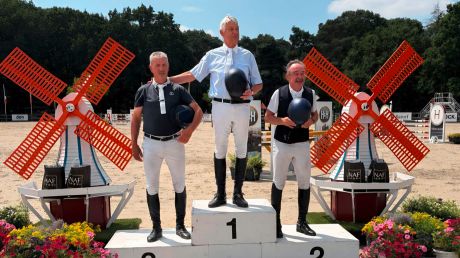 Der Algermissener Bernward Engelke, hier auf seinem Reitpferd „Quizduell“, steht beim internationalen Reitturnier in Holland zweimal auf dem Siegertreppchen.