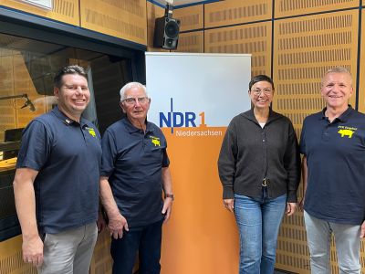 Von links: Matthias Schulz, Rolf Piotrowski, Moderatorin Martina Gilica und Frank Bosse.
